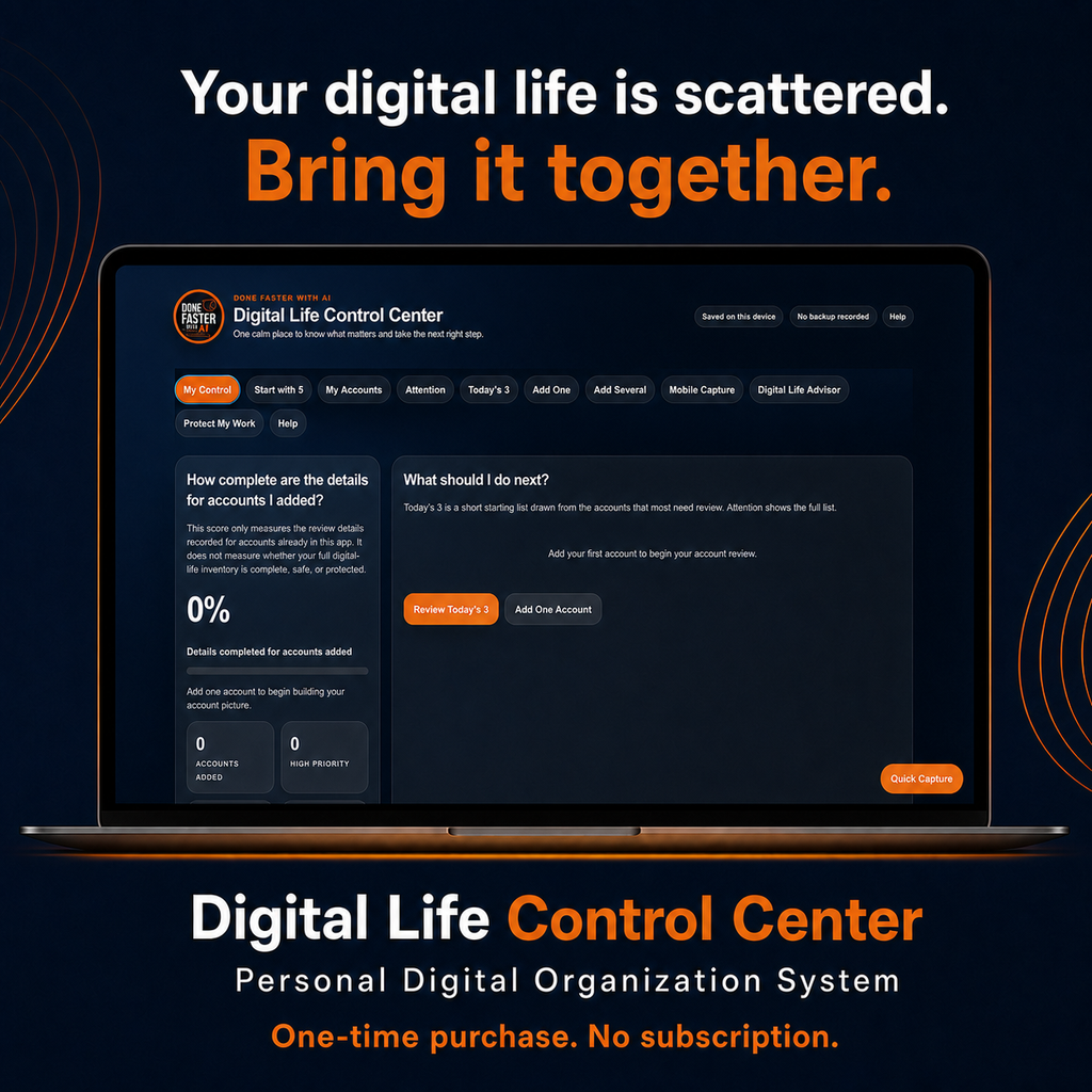 Digital Life Control Center — Personal Digital Organization System