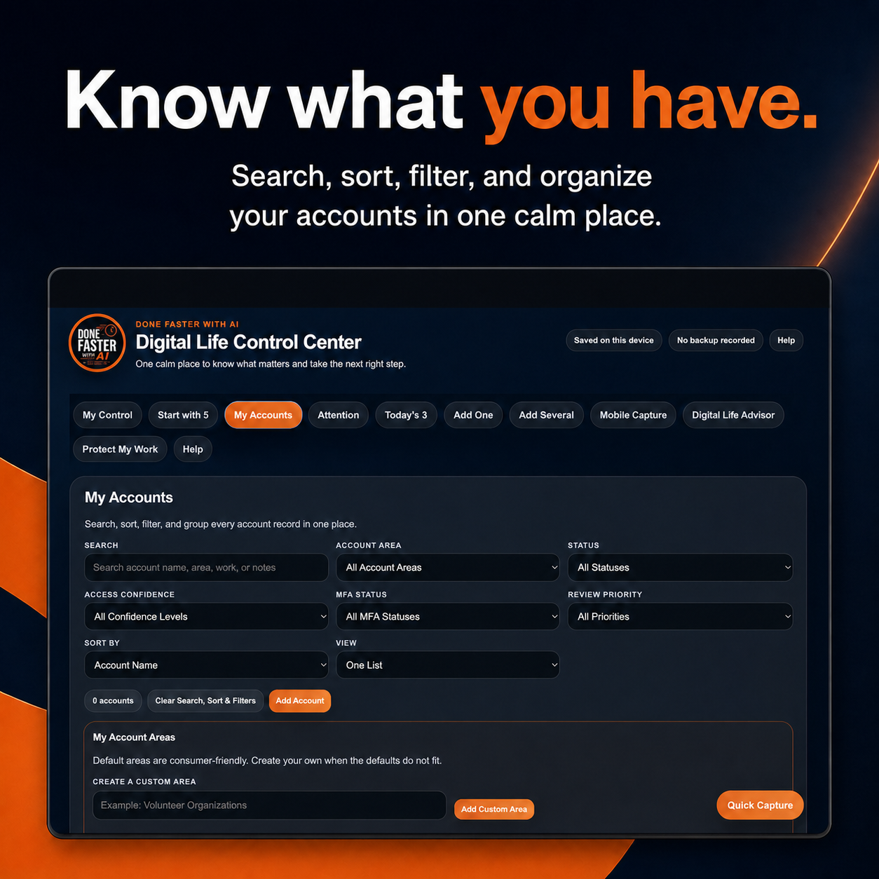 Digital Life Control Center — Personal Digital Organization System