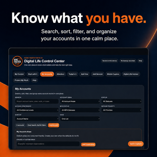 Digital Life Control Center — Personal Digital Organization System