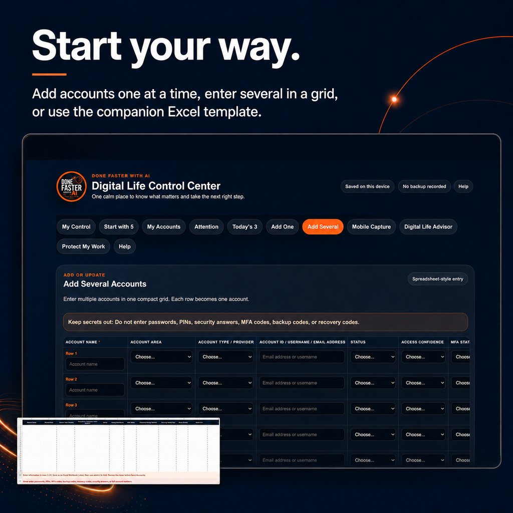 Digital Life Control Center — Personal Digital Organization System