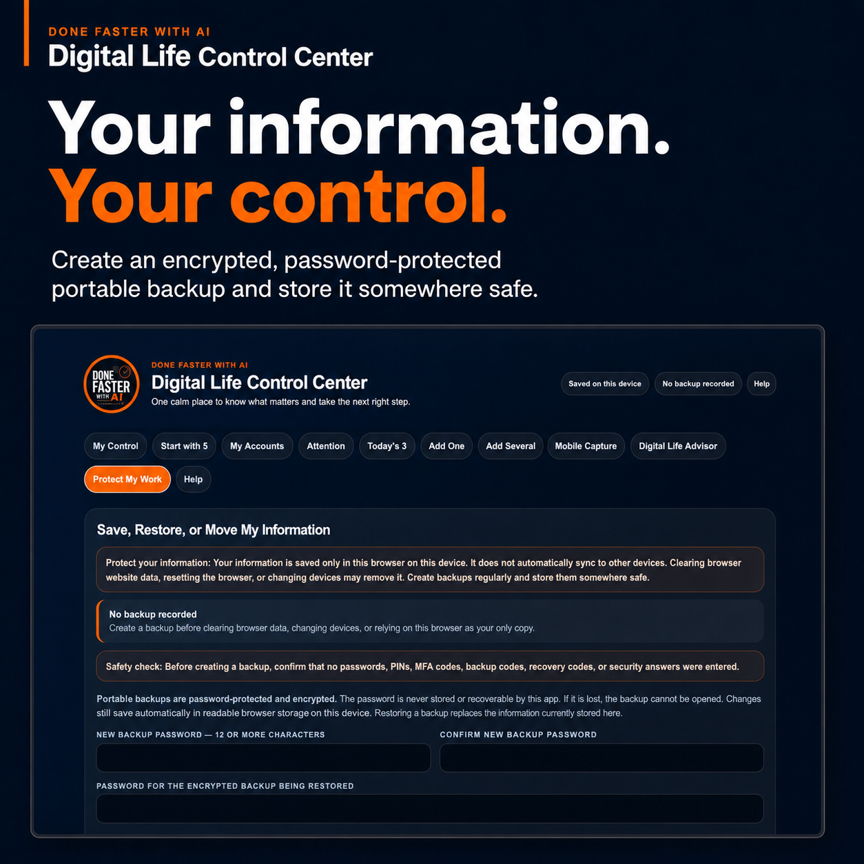 Digital Life Control Center — Personal Digital Organization System